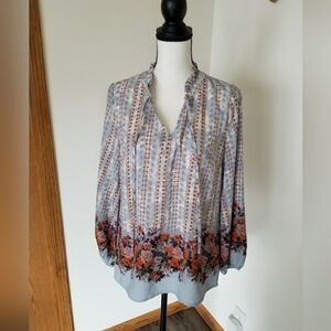 Promesa Floral Boho Ruffle Shirt